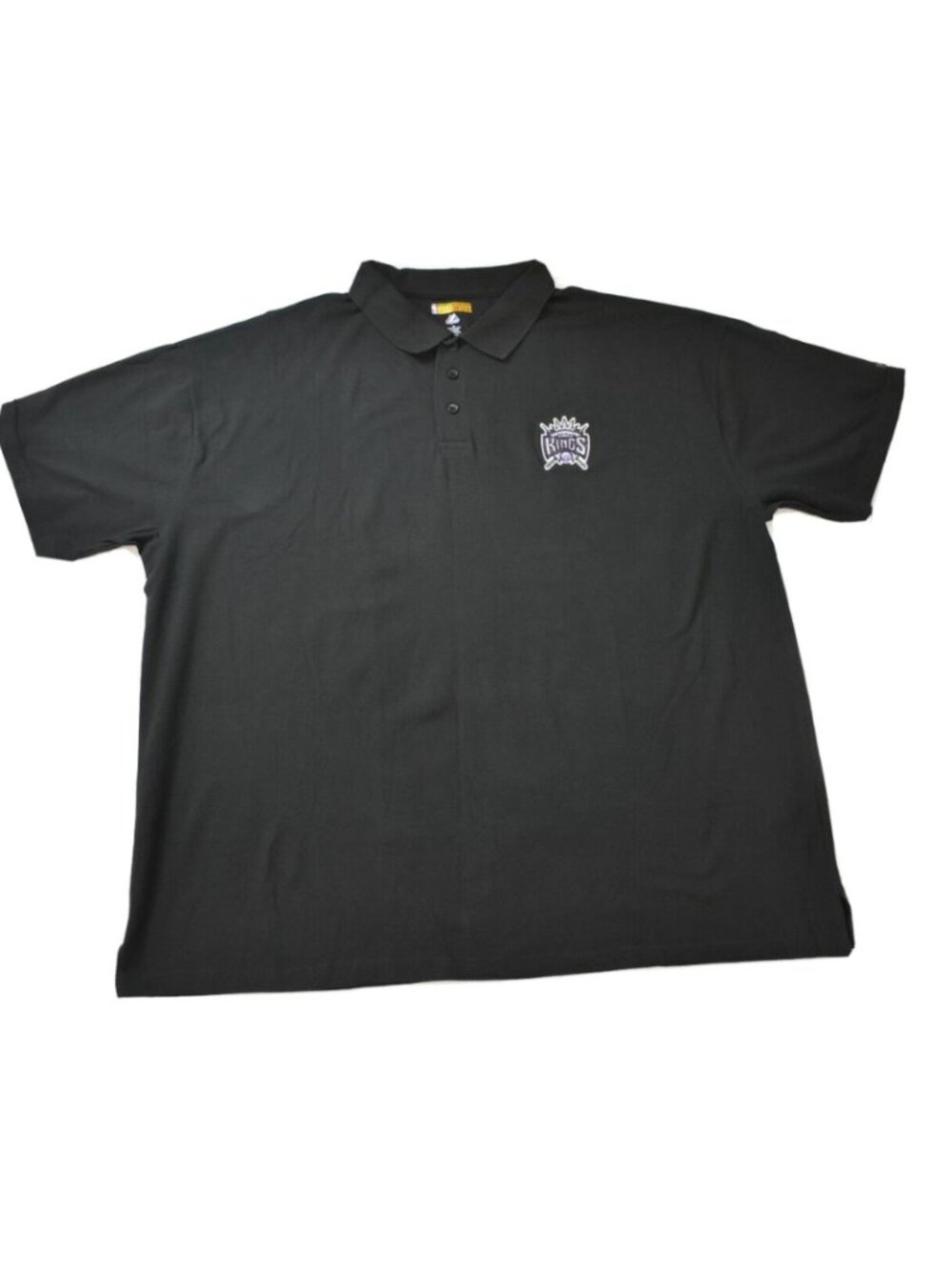 Majestic Bigman NBA Mens Sacramento Kings Basketball Black Polo Shirt New 4XL